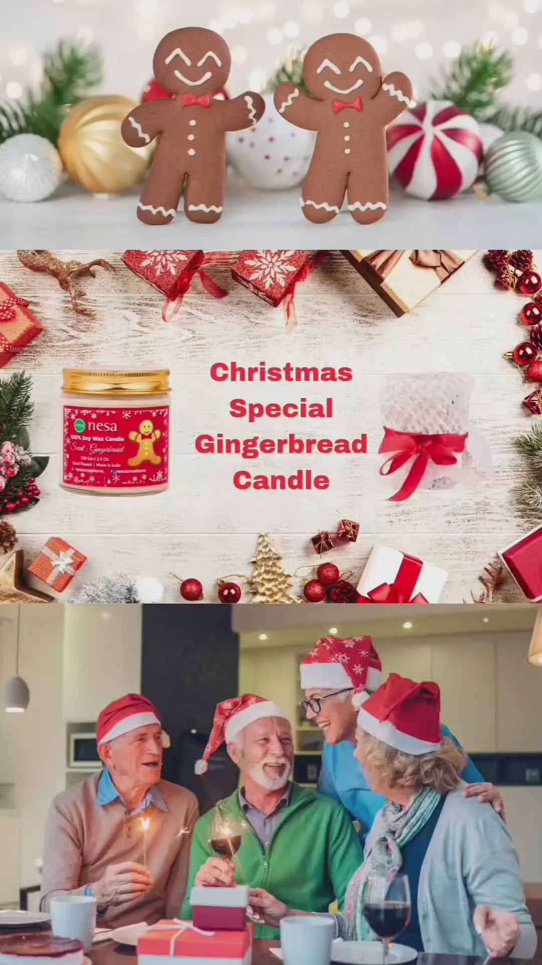 Load video: Christmas Special Nesa Gingerbread Scented Candle